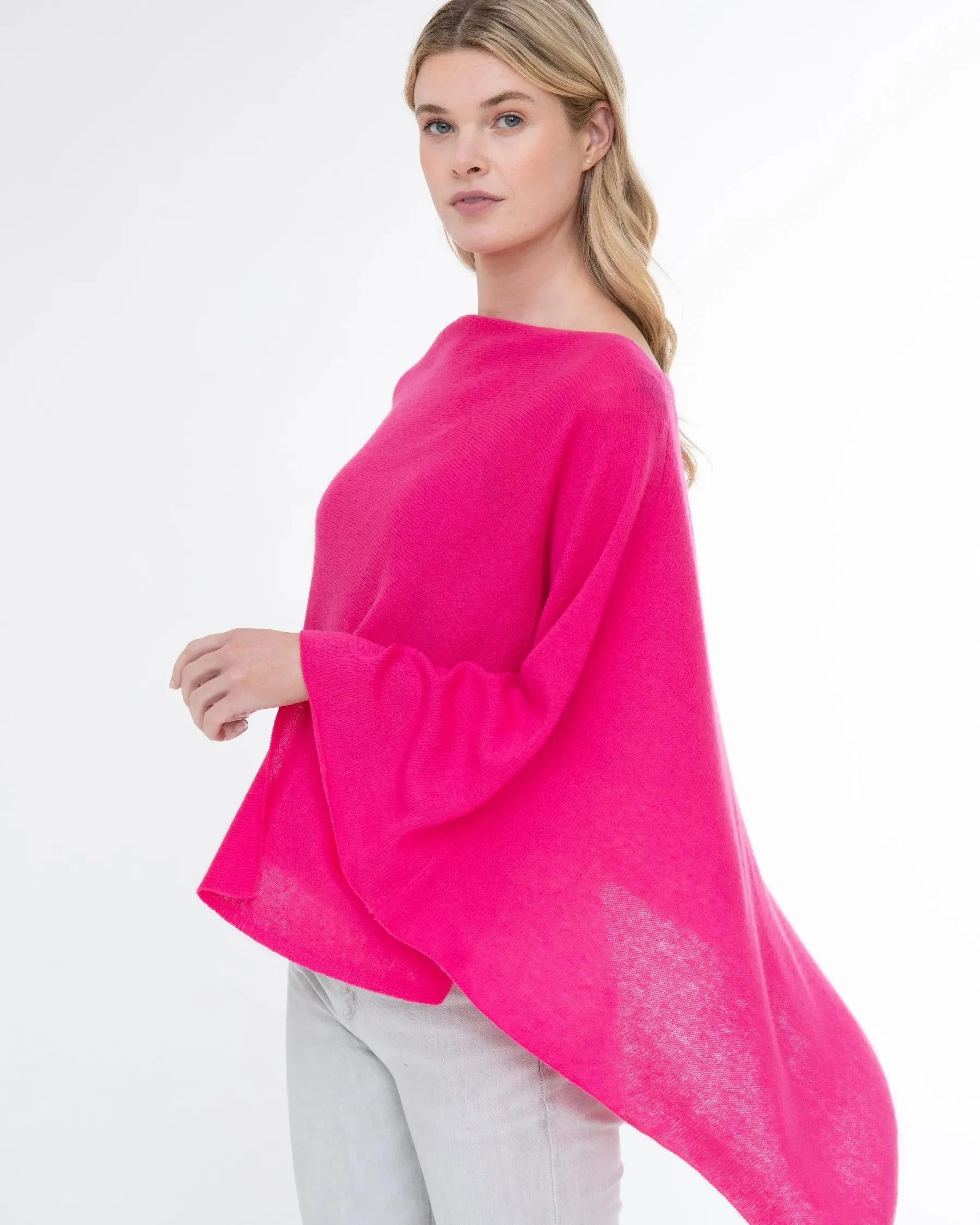 100% Cashmere Dress Topper Poncho