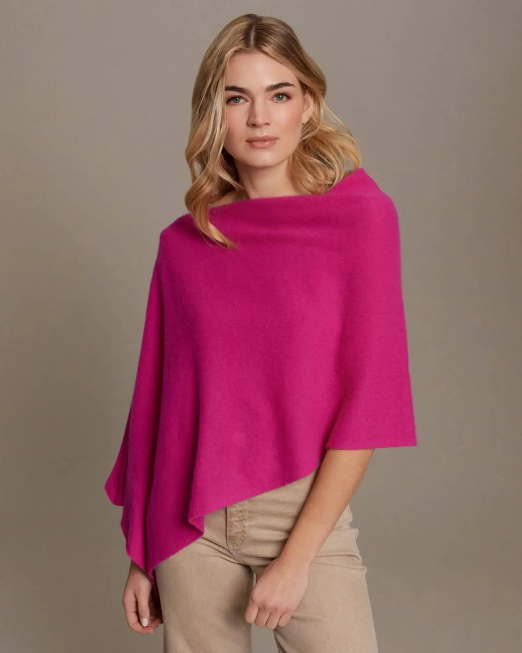 100% Cashmere Dress Topper Poncho