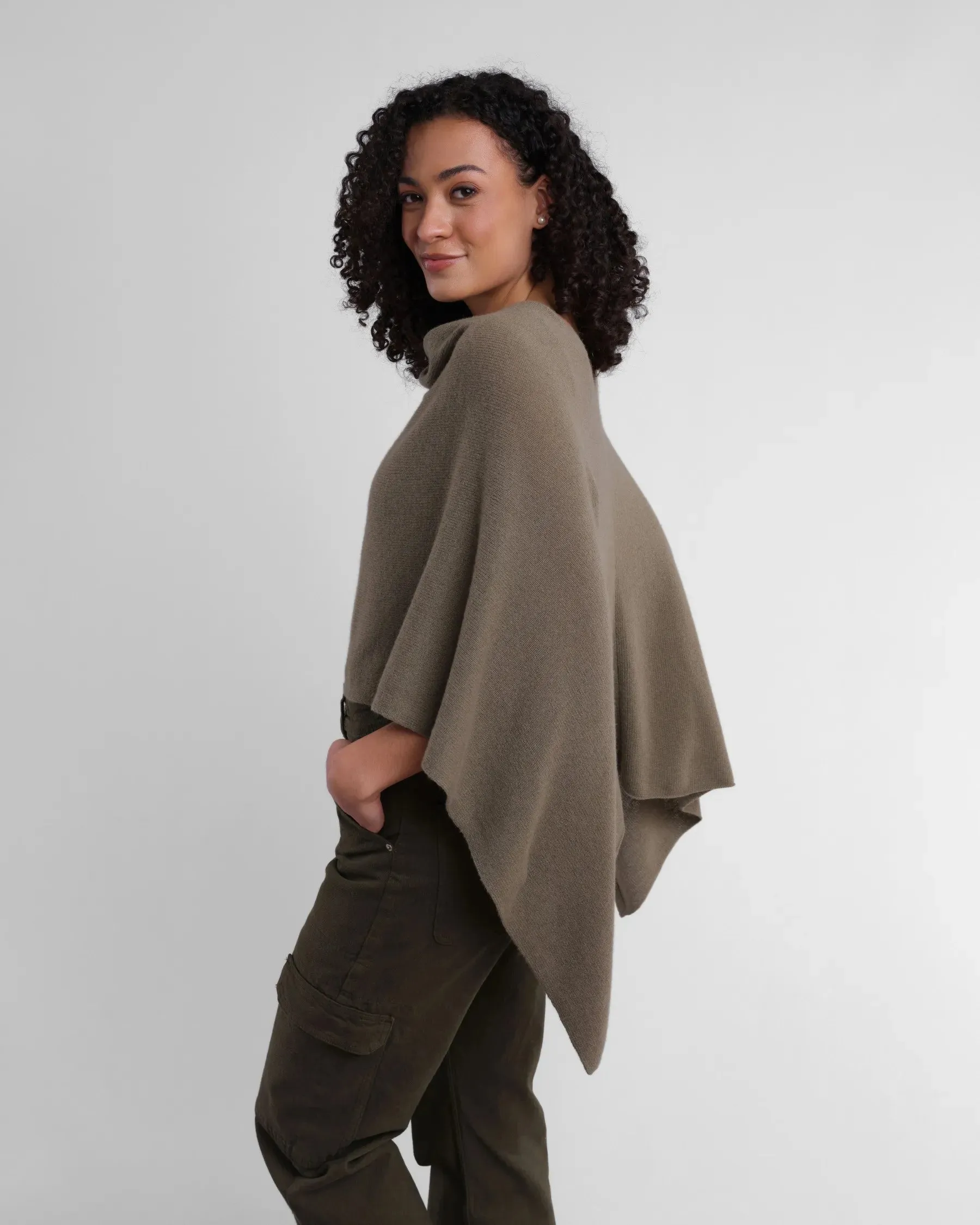 100% Cashmere Dress Topper Poncho