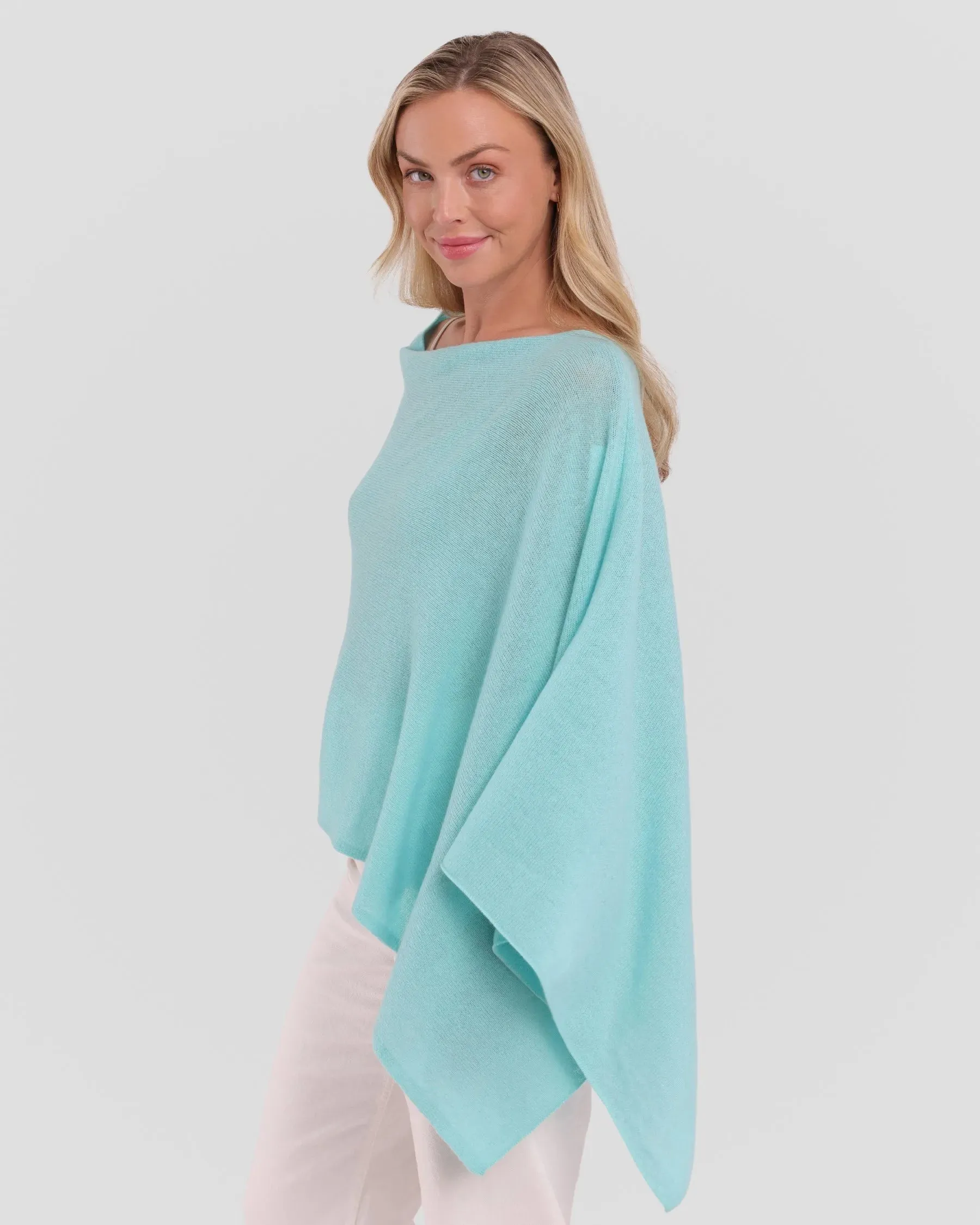 100% Cashmere Dress Topper Poncho