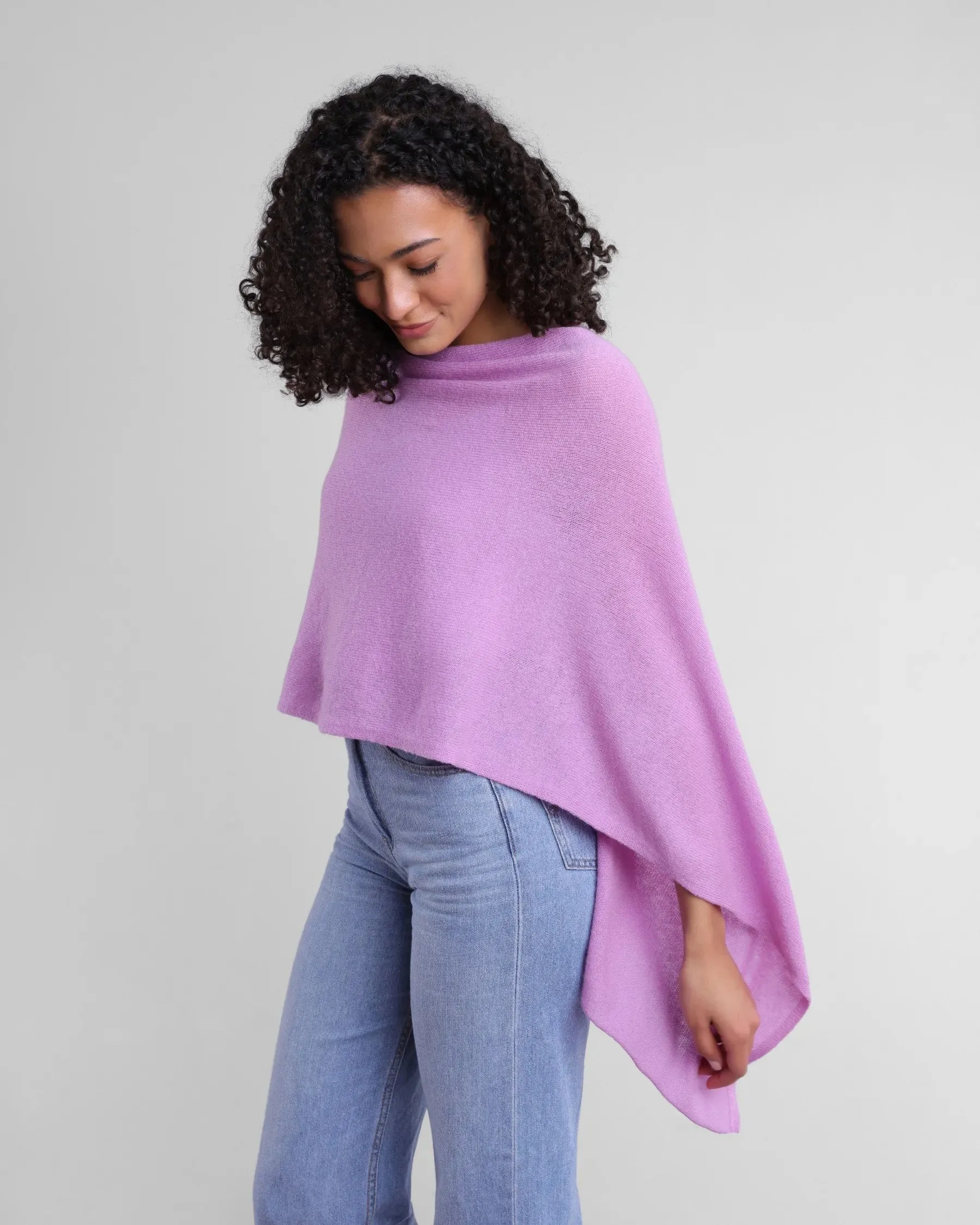 100% Cashmere Dress Topper Poncho