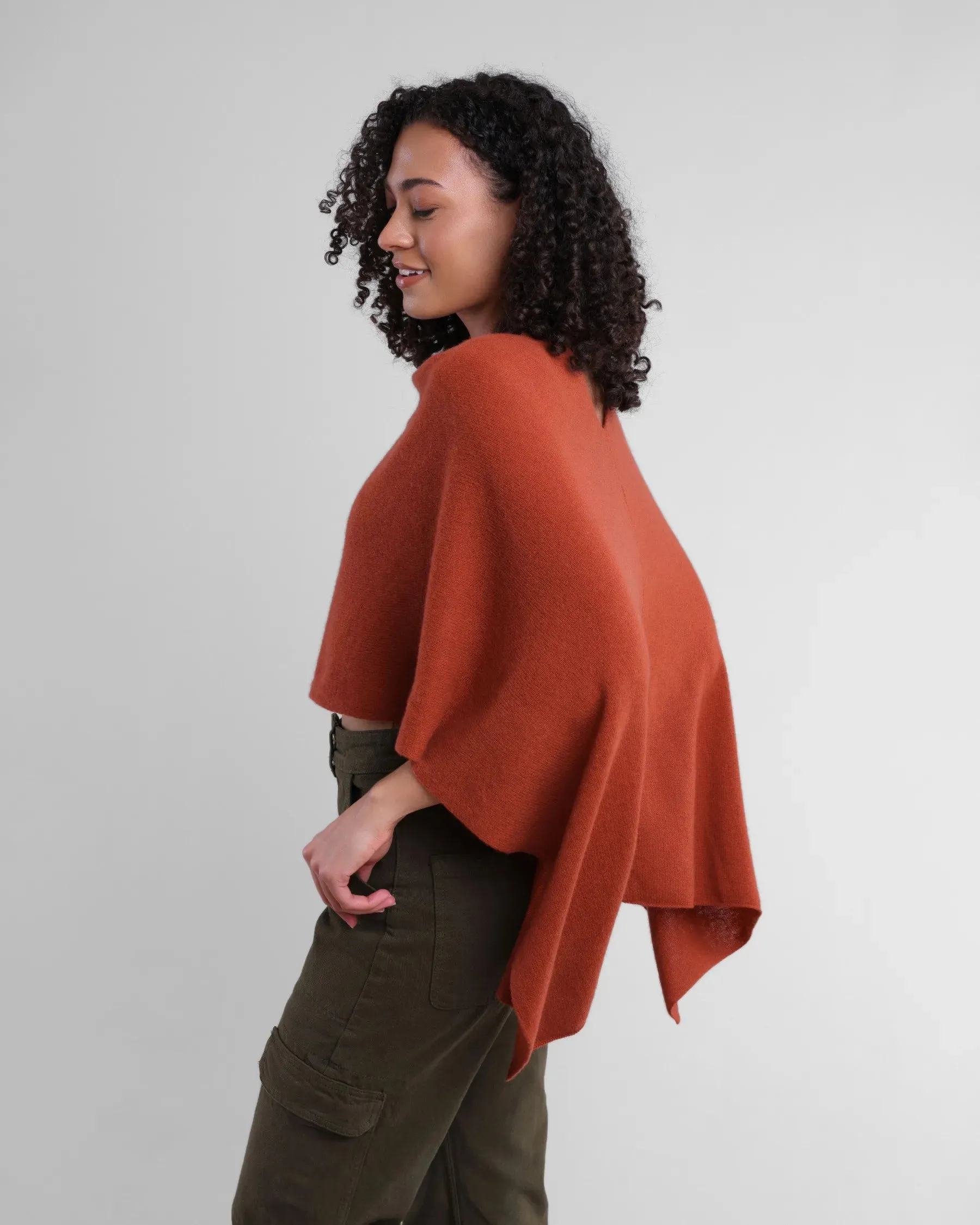 100% Cashmere Dress Topper Poncho