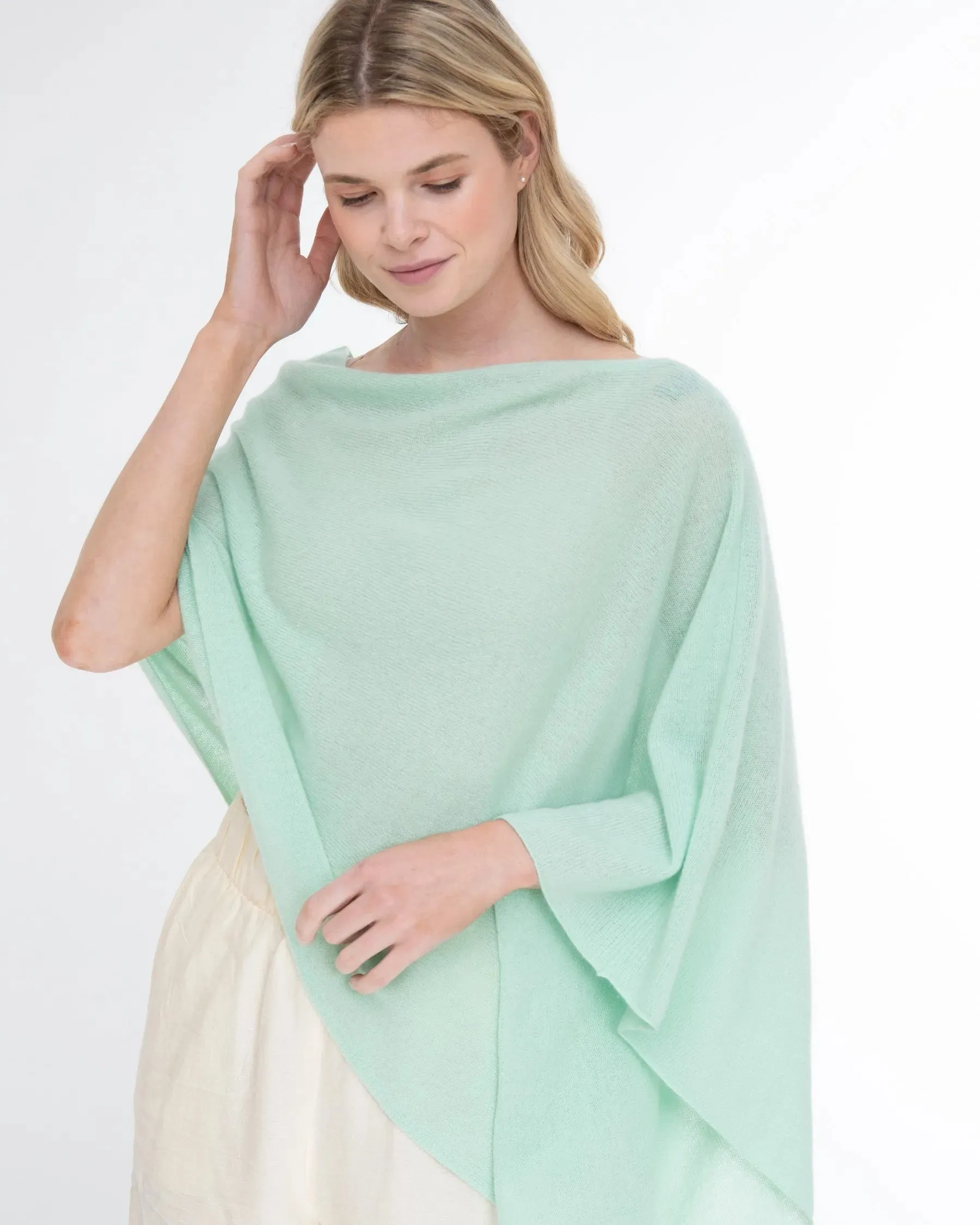 100% Cashmere Dress Topper Poncho