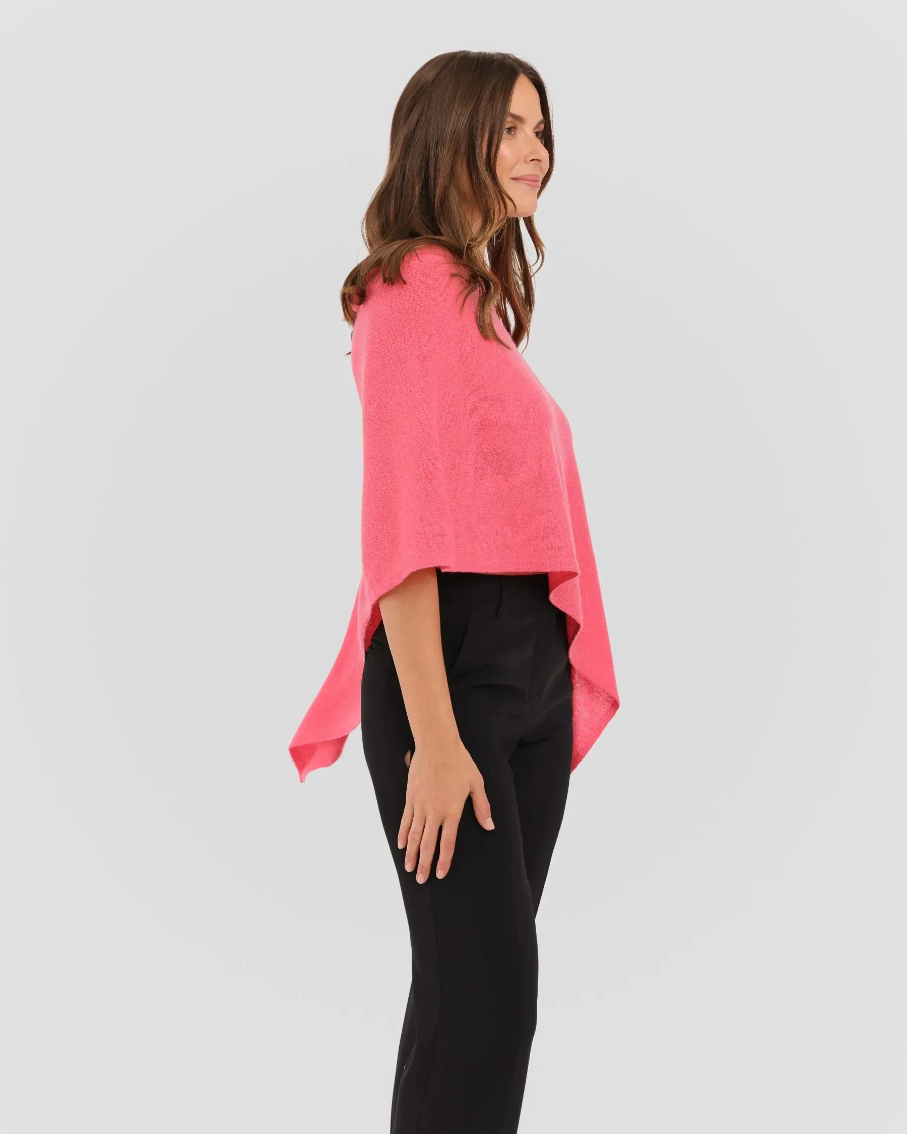 100% Cashmere Dress Topper Poncho