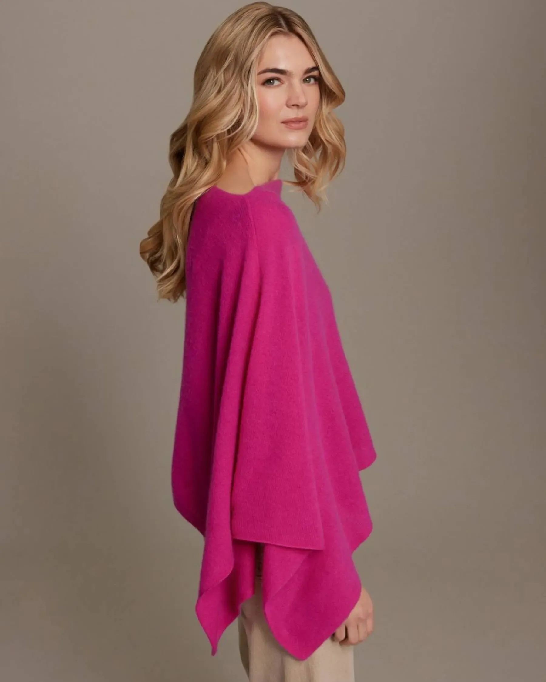 100% Cashmere Dress Topper Poncho