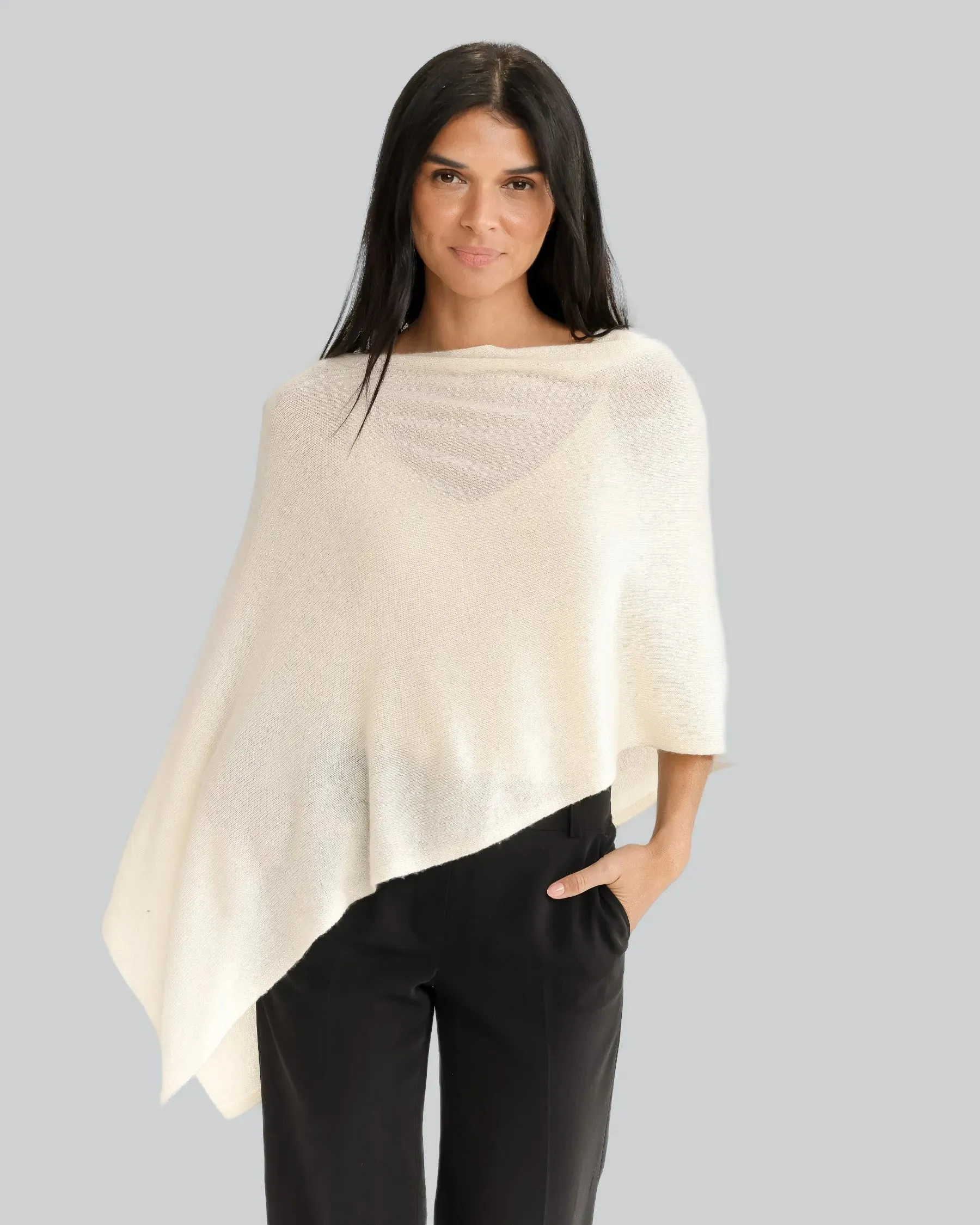 100% Cashmere Dress Topper Poncho