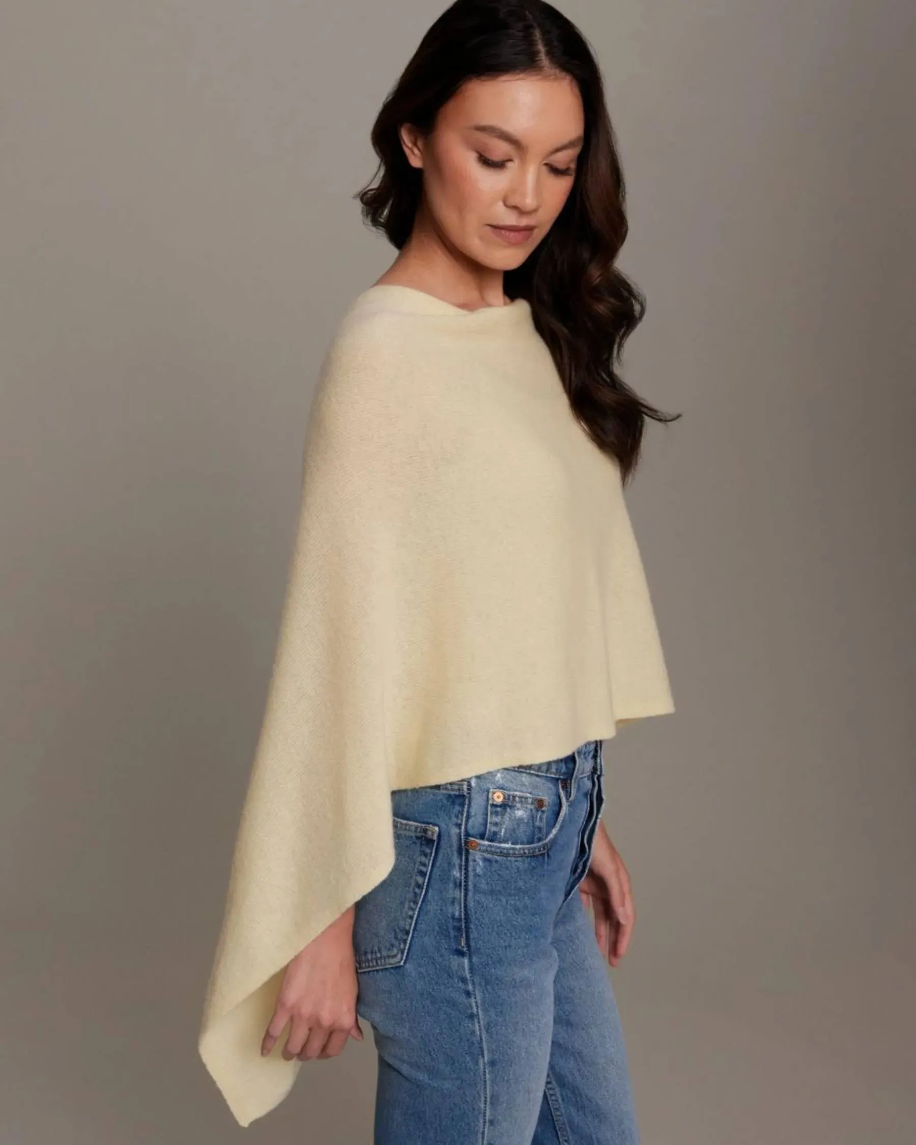 100% Cashmere Dress Topper Poncho