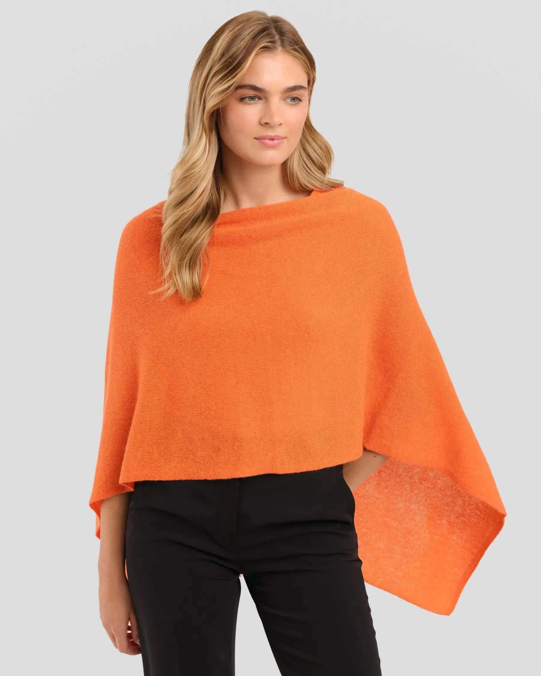 100% Cashmere Dress Topper Poncho