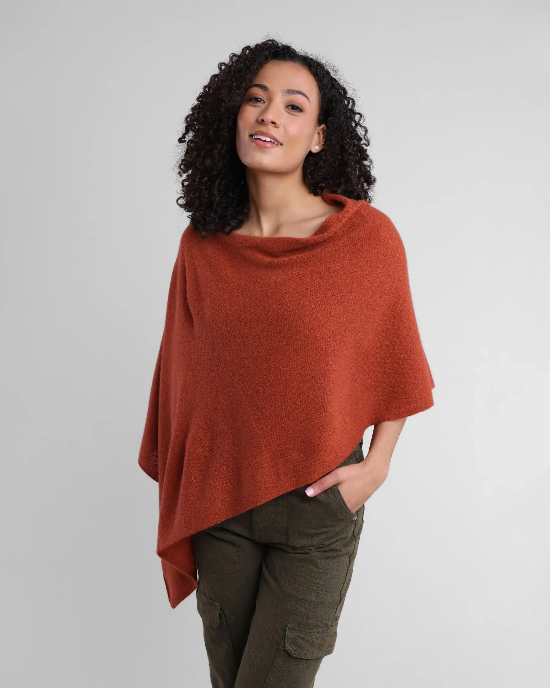 100% Cashmere Dress Topper Poncho