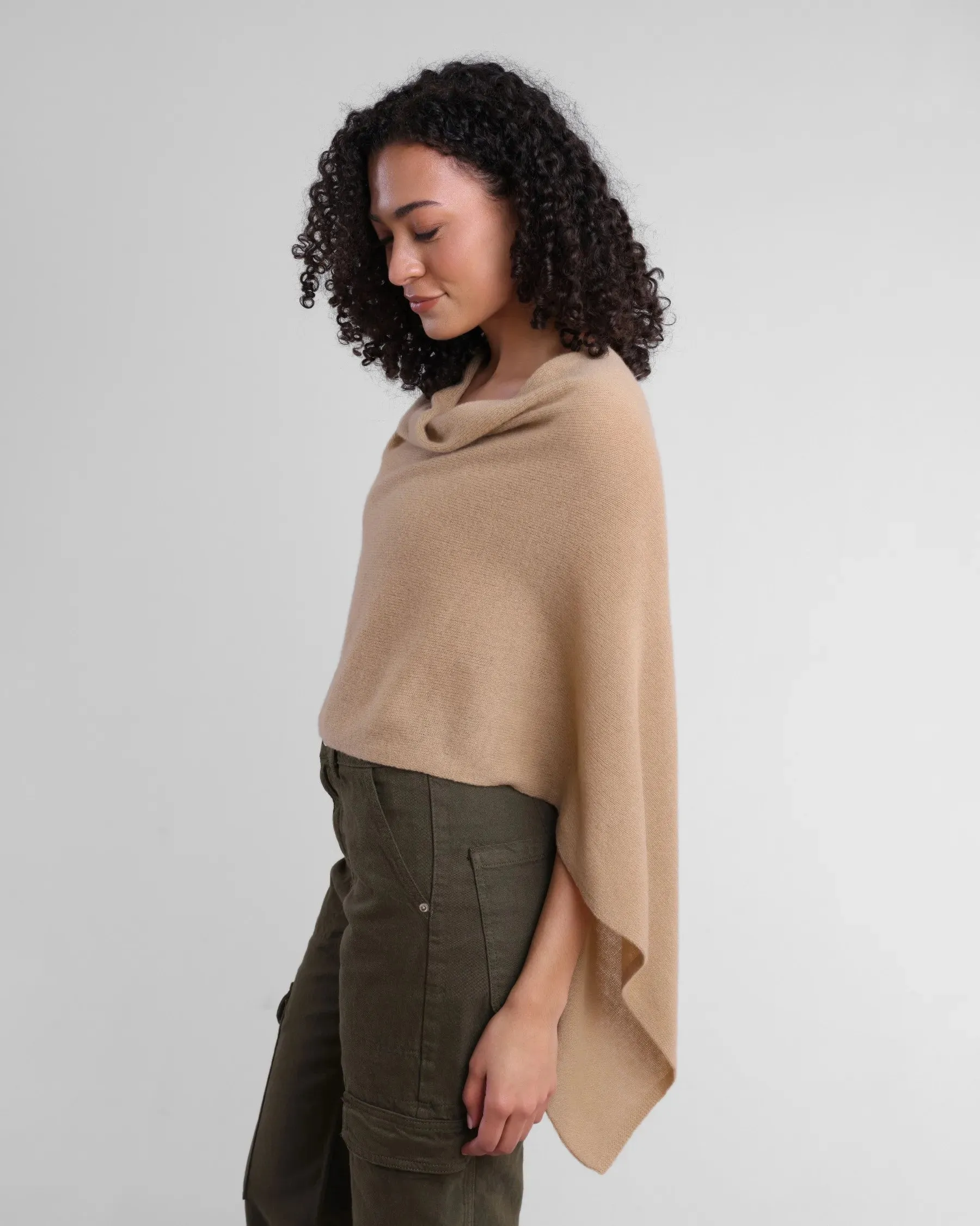 100% Cashmere Dress Topper Poncho