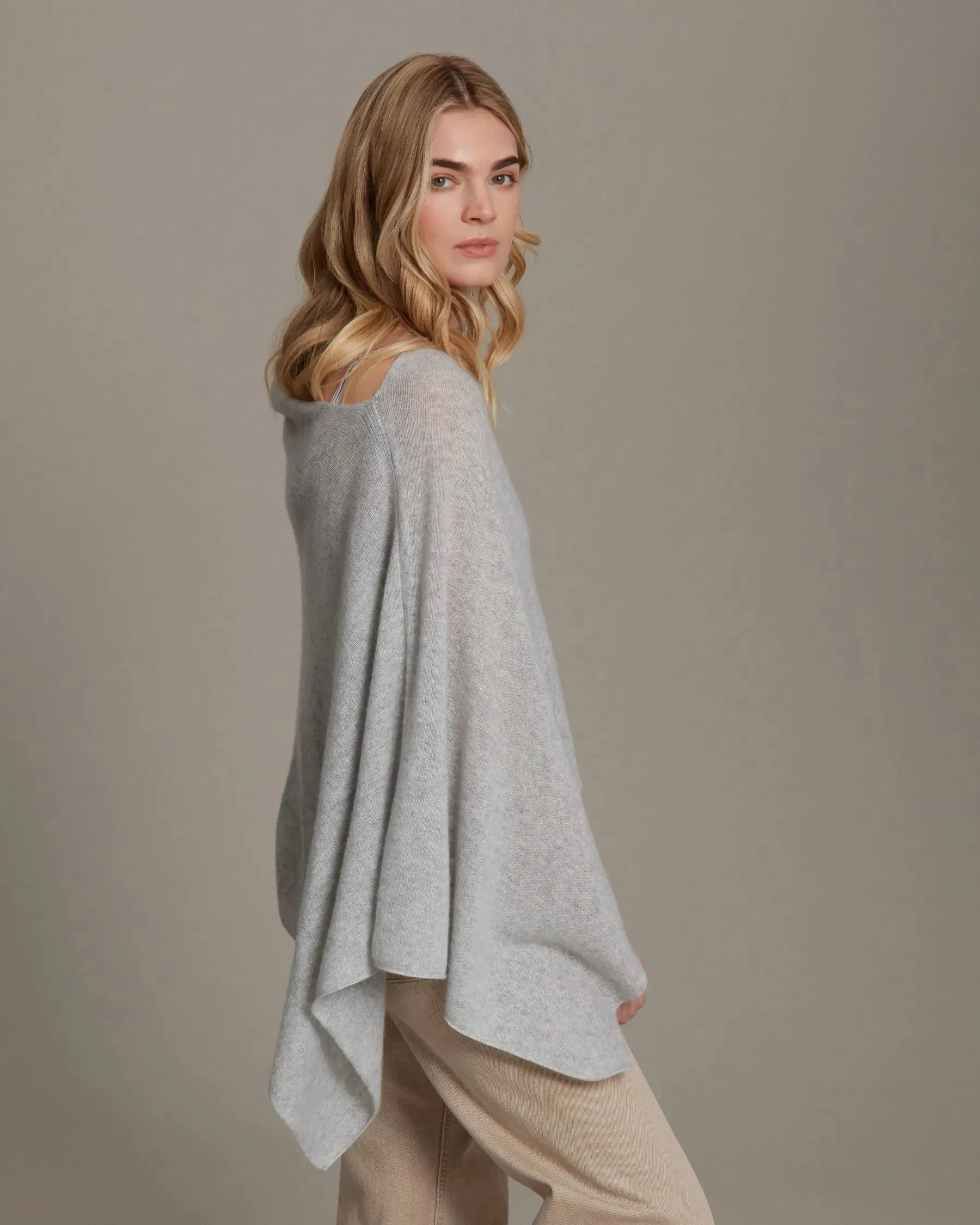 100% Cashmere Dress Topper Poncho
