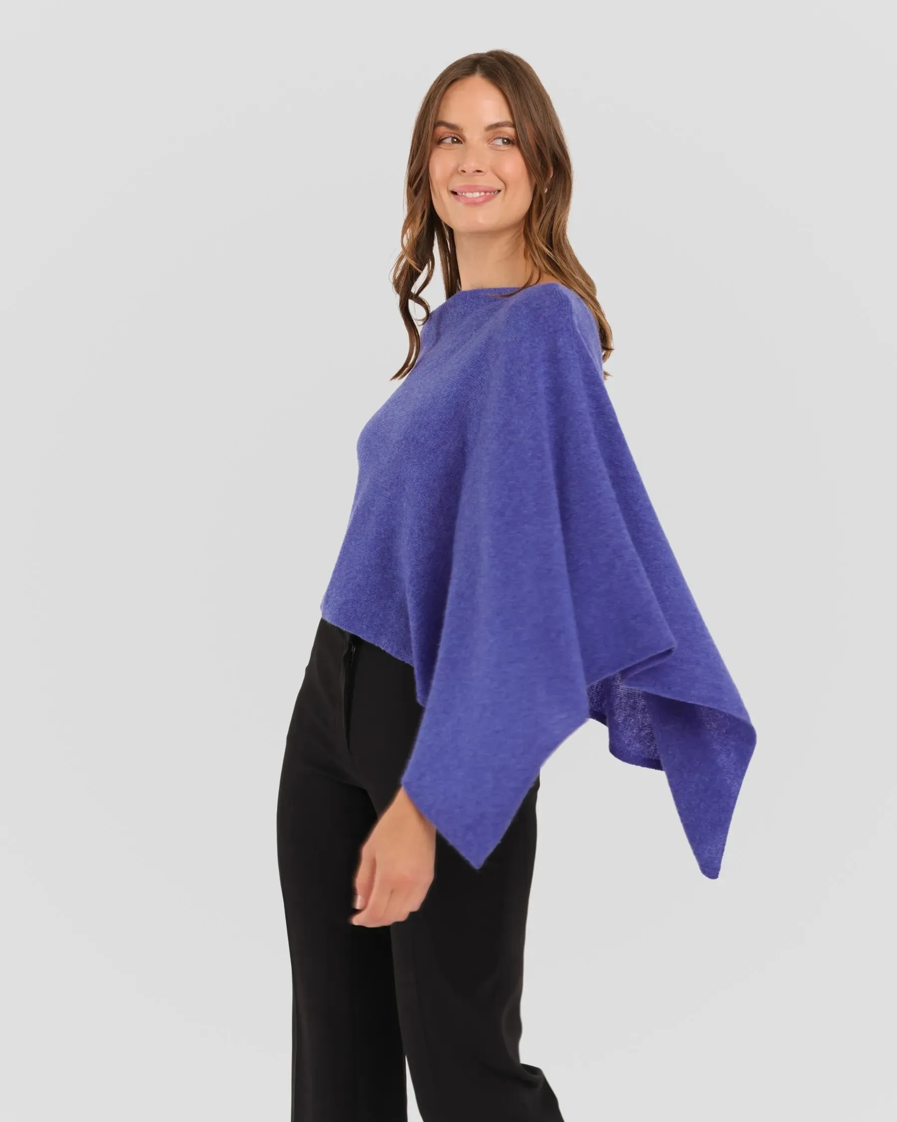 100% Cashmere Dress Topper Poncho