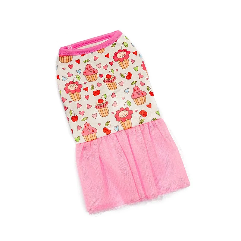 2024 New Fashion Lace Design Dog Dress | Spring/Summer Mesh Puppy Skirt | Cat & Dog Fashion Pet Apparel