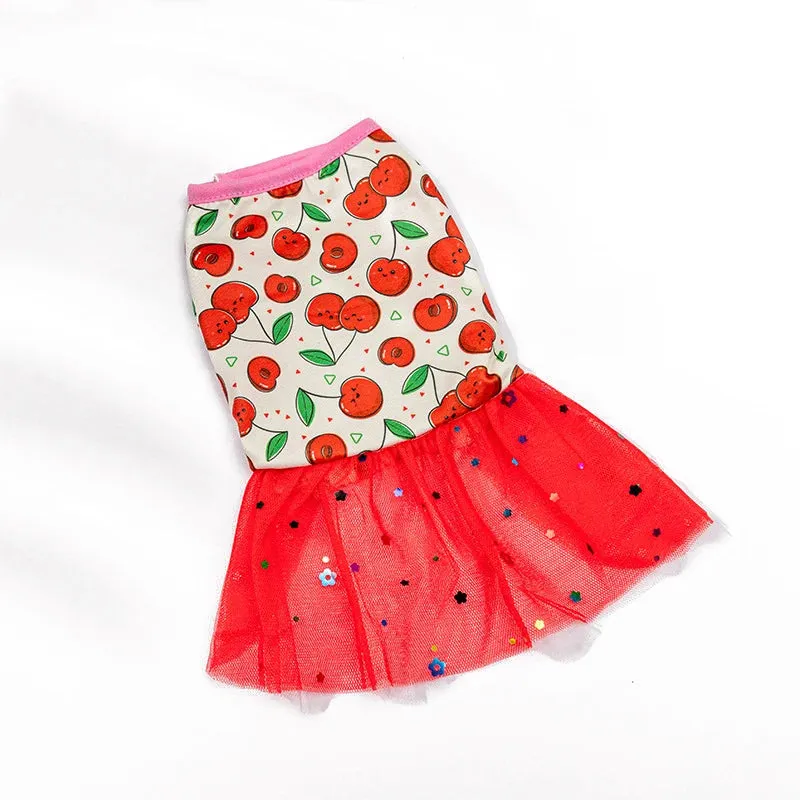 2024 New Fashion Lace Design Dog Dress | Spring/Summer Mesh Puppy Skirt | Cat & Dog Fashion Pet Apparel