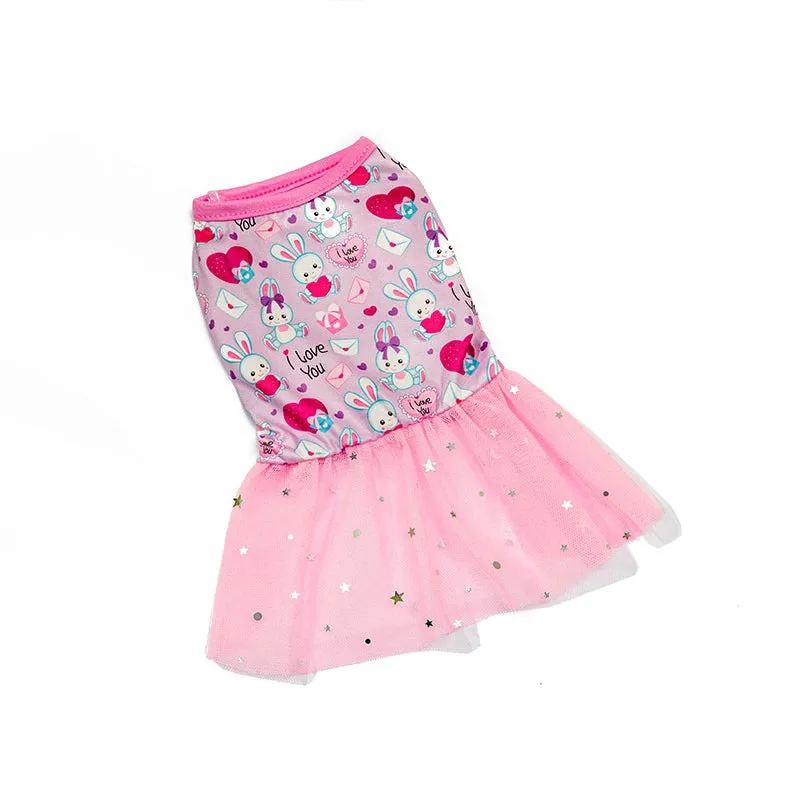 2024 New Fashion Lace Design Dog Dress | Spring/Summer Mesh Puppy Skirt | Cat & Dog Fashion Pet Apparel