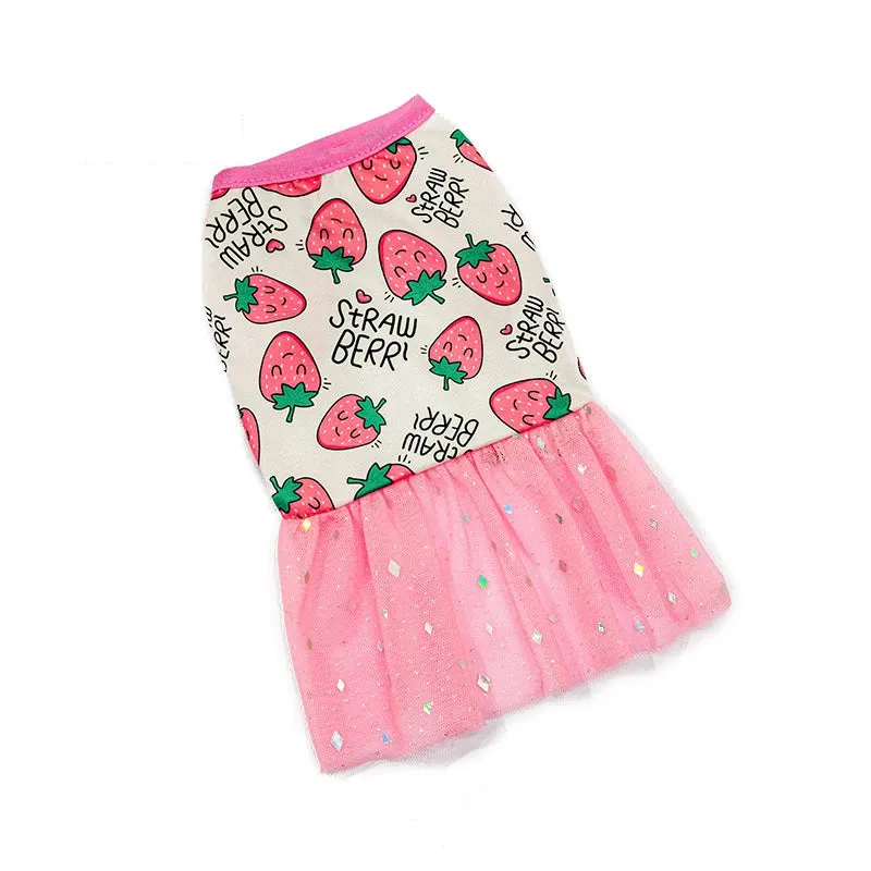 2024 New Fashion Lace Design Dog Dress | Spring/Summer Mesh Puppy Skirt | Cat & Dog Fashion Pet Apparel