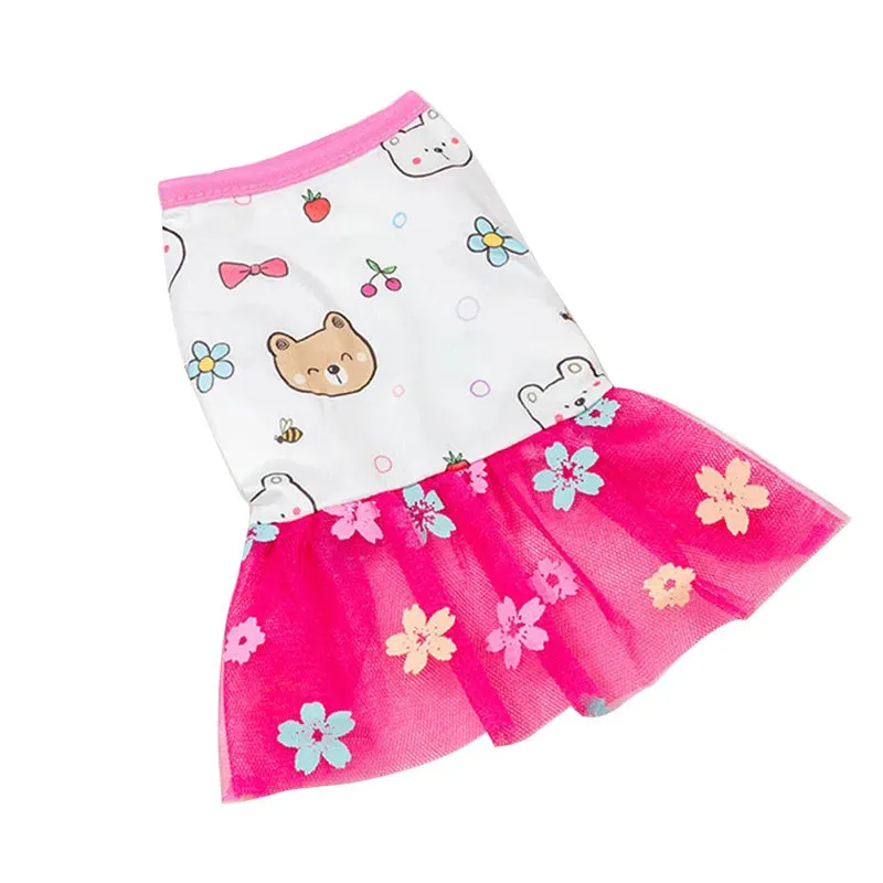 2024 New Fashion Lace Design Dog Dress | Spring/Summer Mesh Puppy Skirt | Cat & Dog Fashion Pet Apparel