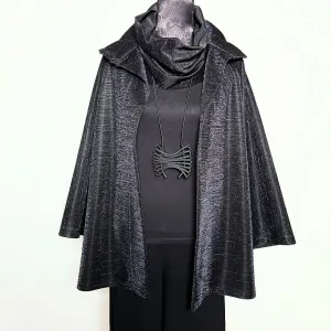 Abbey Swing Coat - Black sparkle