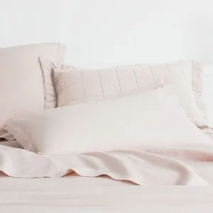 Abbotson Blush Quilted Pillow Sham by Sheridan