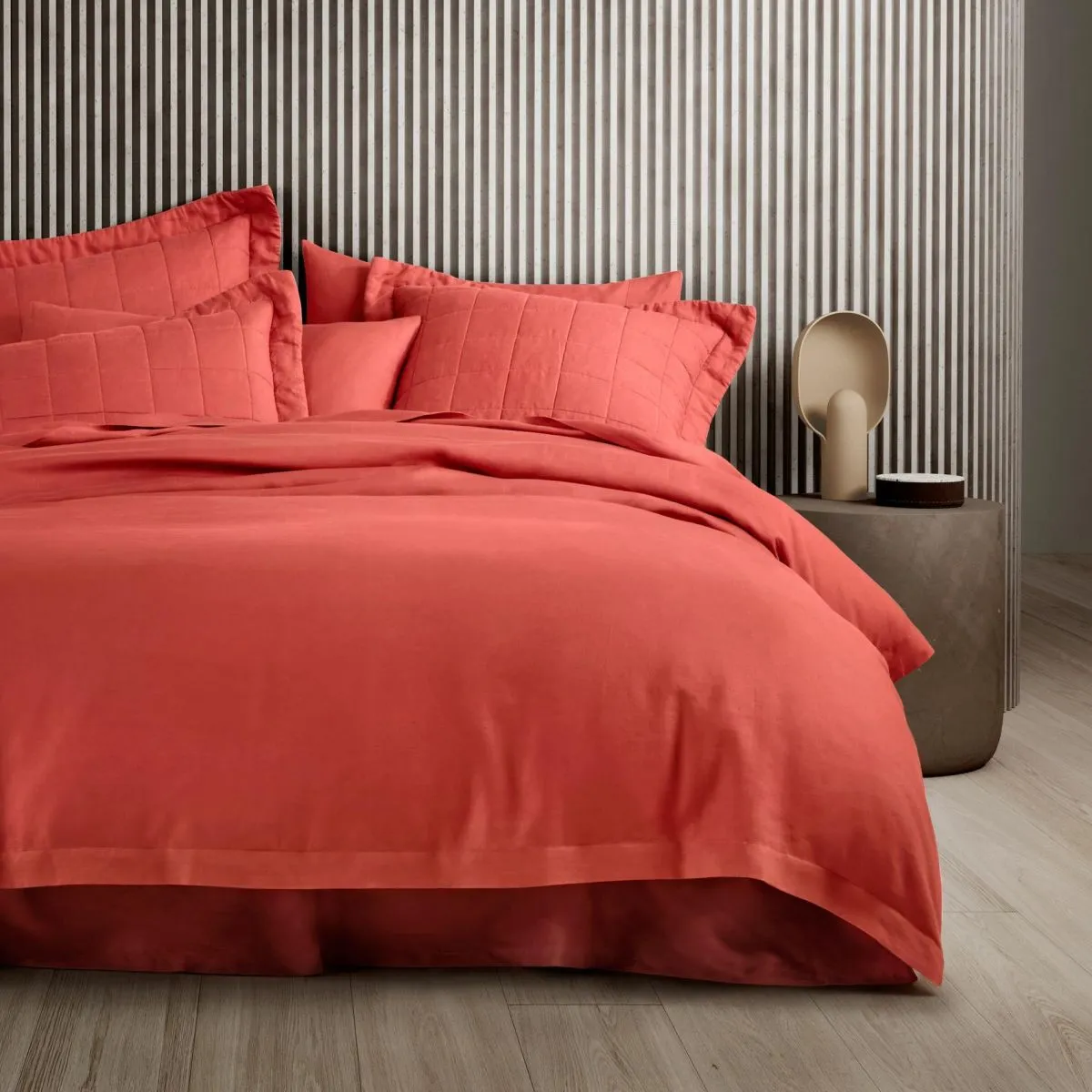 Abbotson Washed Red Linen Standard Pillowcase Pair by Sheridan