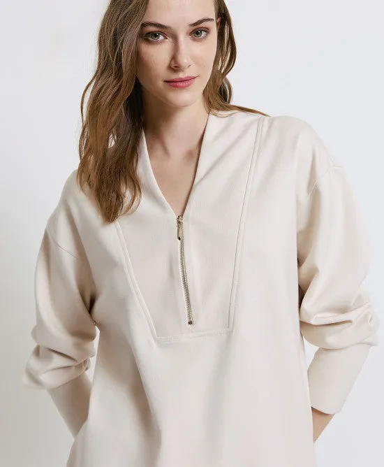 Access Vanilla Sweater With Front Zip