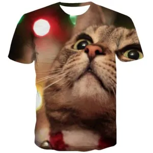 Animal T-shirt Men Cat T-shirts Graphic Street Tshirts Casual Funny Tshirt Anime Lovely T-shirts 3d Short Sleeve summer