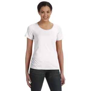 Anvil Women's White Ringspun Sheer Featherweight T-Shirt