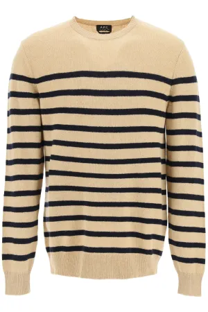 A.P.C. Striped Crewneck Knitted Jumper