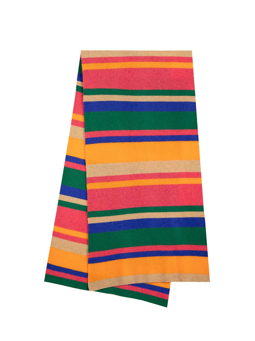 Azmin Multi Stripe Cashmere Scarf