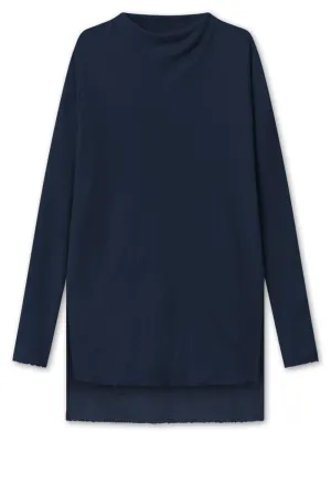 Blusbar High Neck Tunic Midnight Blue