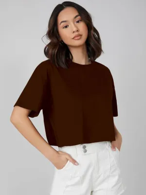 Brown Oversized Brown T-Shirt