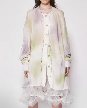Bubble Placket Oversized Cardigan