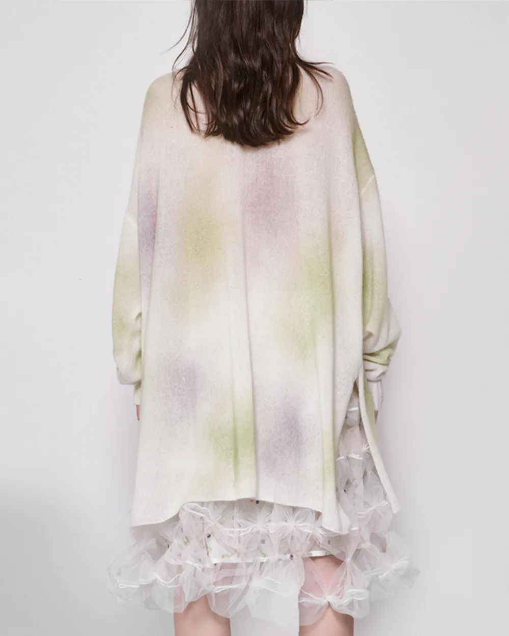 Bubble Placket Oversized Cardigan