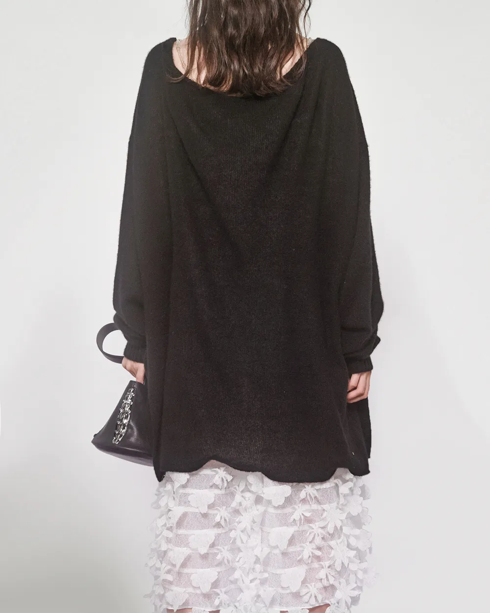 Bubble Placket Oversized Cardigan