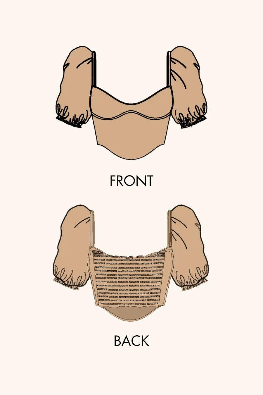 Bustier Top Sewing Pattern 'Blossom'