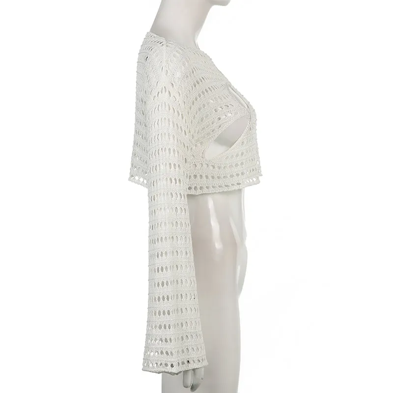 Crop Cut Out Knit Top