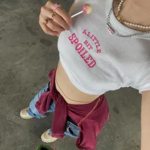 Crop top letter y2k donna
