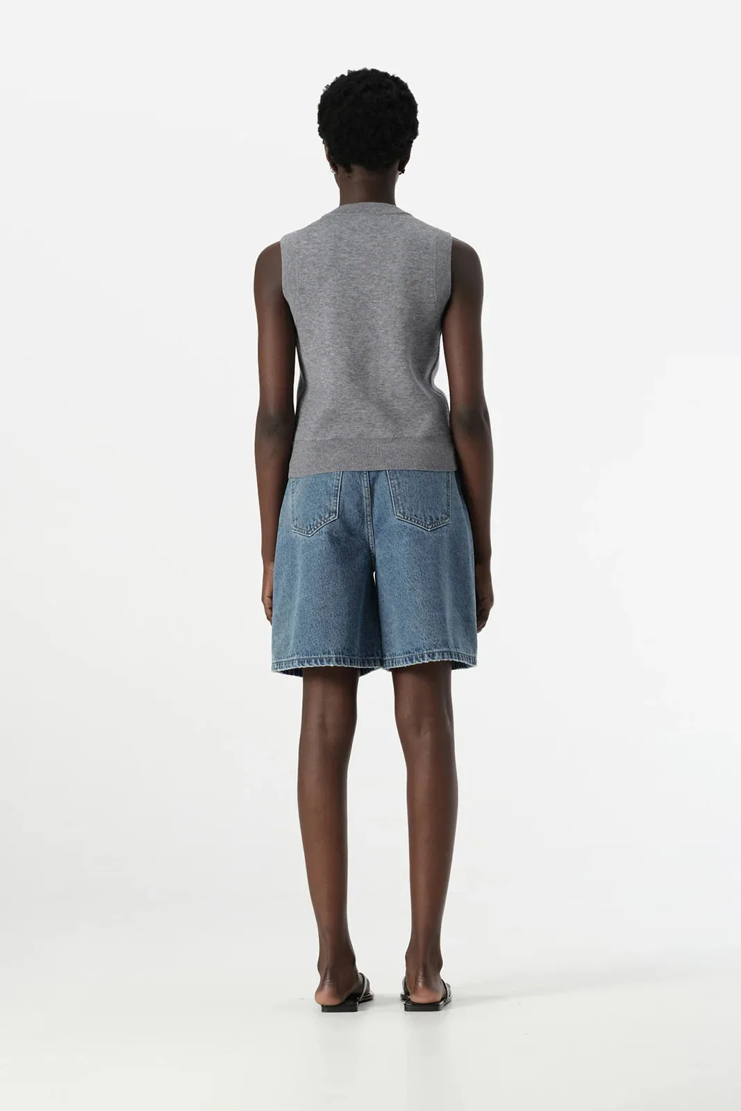 Elka Collective Rowan Knit Vest - Grey Marle