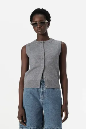 Elka Collective Rowan Knit Vest - Grey Marle
