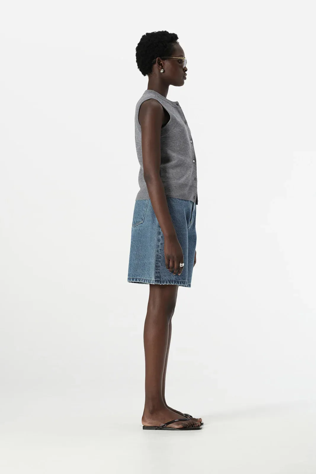 Elka Collective Rowan Knit Vest - Grey Marle