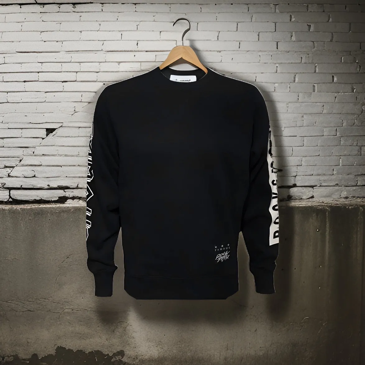 ^FAMOUS STARS AND STRAPS / ROCKSMITH^ (BLACK) CREWNECK SWEATSHIRT COLLABORATION