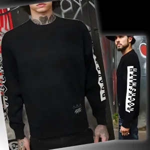 ^FAMOUS STARS AND STRAPS / ROCKSMITH^ (BLACK) CREWNECK SWEATSHIRT COLLABORATION