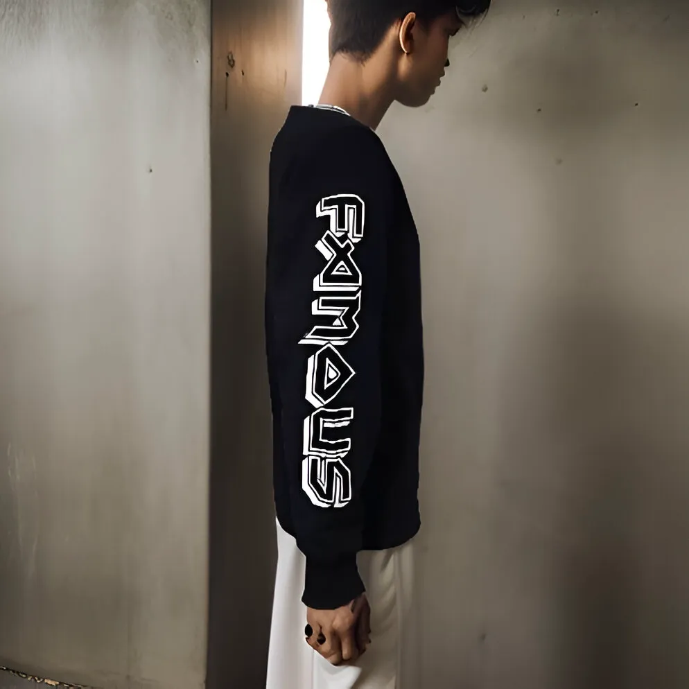 ^FAMOUS STARS AND STRAPS / ROCKSMITH^ (BLACK) CREWNECK SWEATSHIRT COLLABORATION