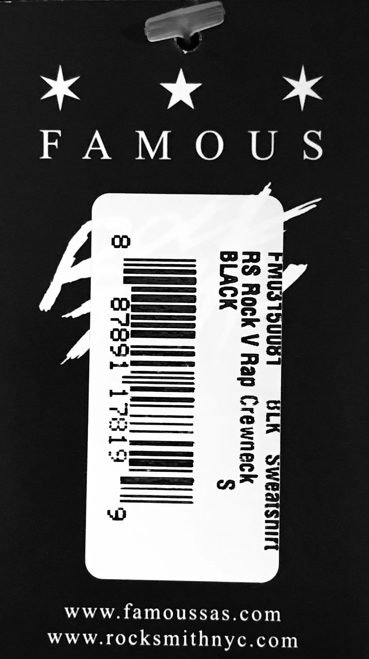 ^FAMOUS STARS AND STRAPS / ROCKSMITH^ (BLACK) CREWNECK SWEATSHIRT COLLABORATION