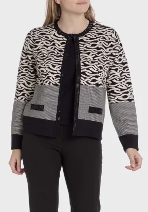 Faux Knitted Twinset - Black