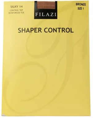 Filazi Silky 14  Control Top Reinforced Toe "SHAPER CONTROL" Women Tights.