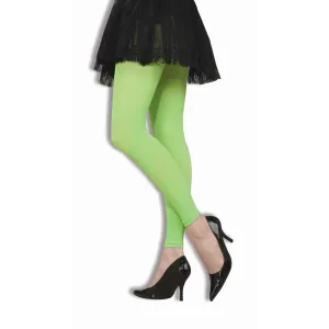 Green Footless Neon Tights