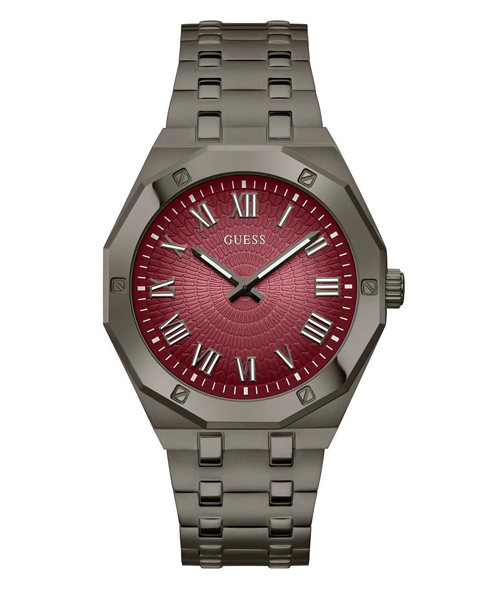 GUESS Mens Gunmetal Analog Watch
