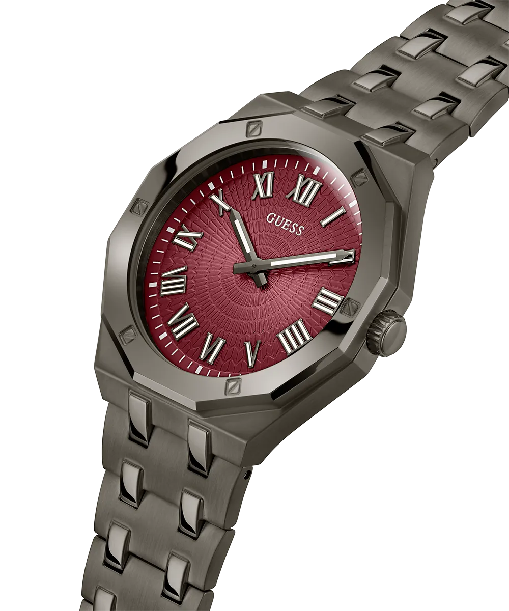 GUESS Mens Gunmetal Analog Watch