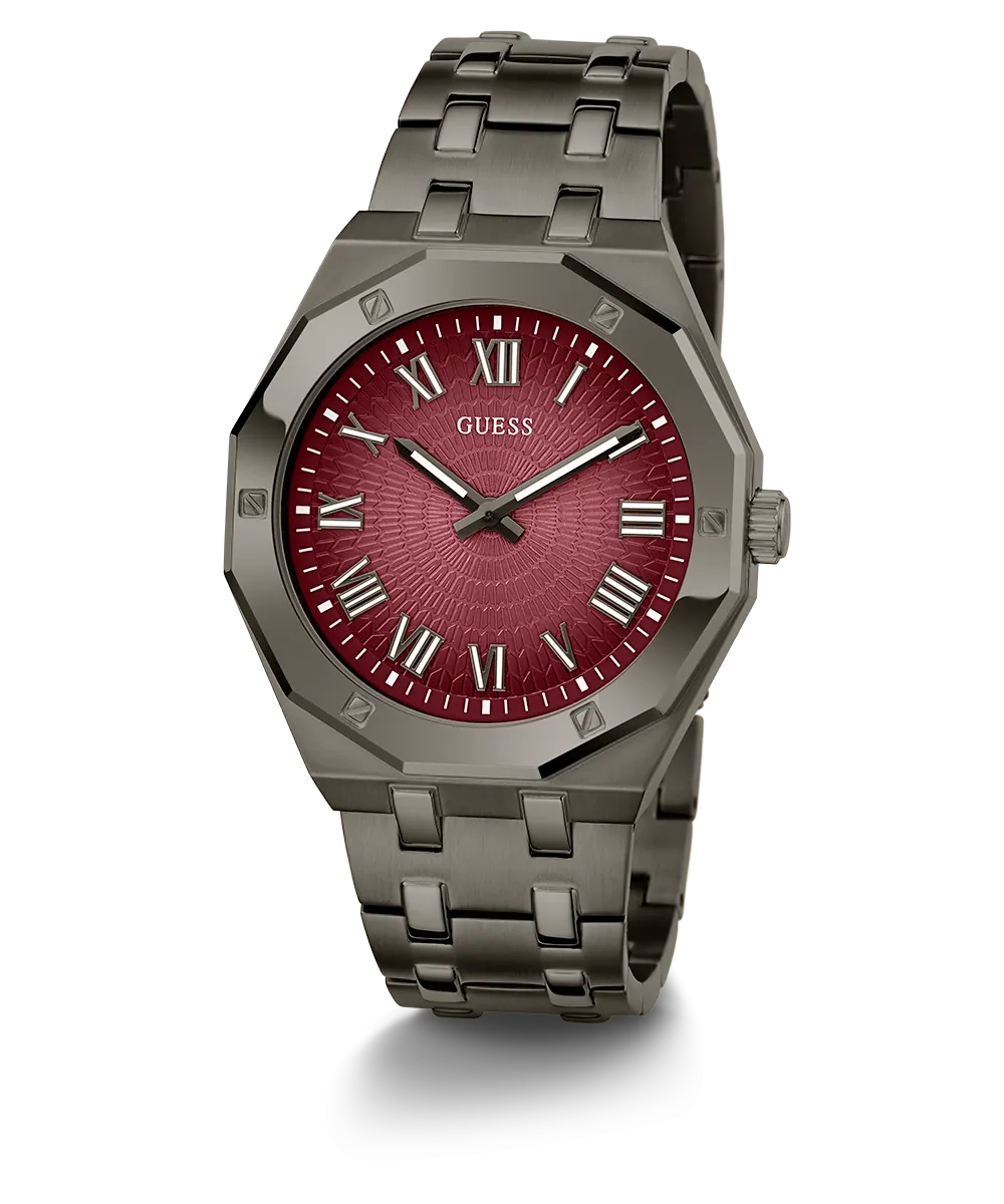 GUESS Mens Gunmetal Analog Watch